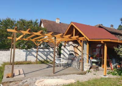 Pergolas et cabanon bois